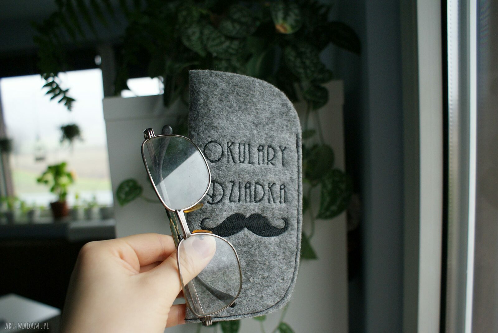 filcowe etui na okulary dzień dziadka Ręcznie robione
