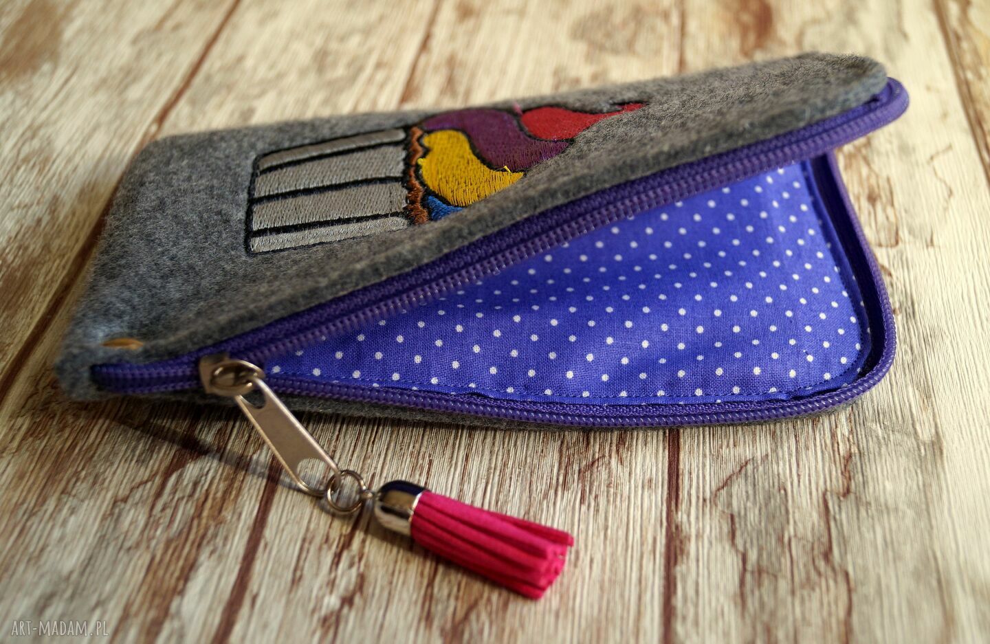 Filcowe etui na telefon - cupcake