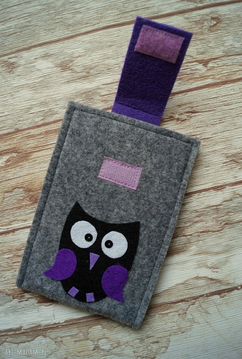 Filcowe etui na telefon - sowa Happy Art