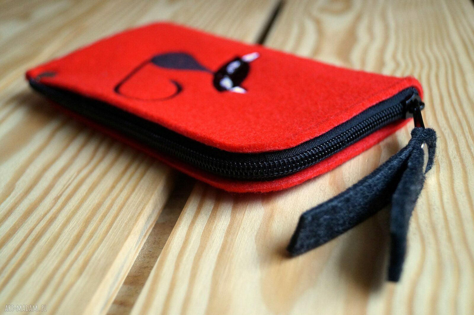 Filcowe etui na telefon - kotek Happy Art