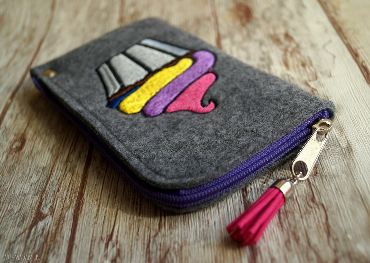 Filcowe etui na telefon - cupcake