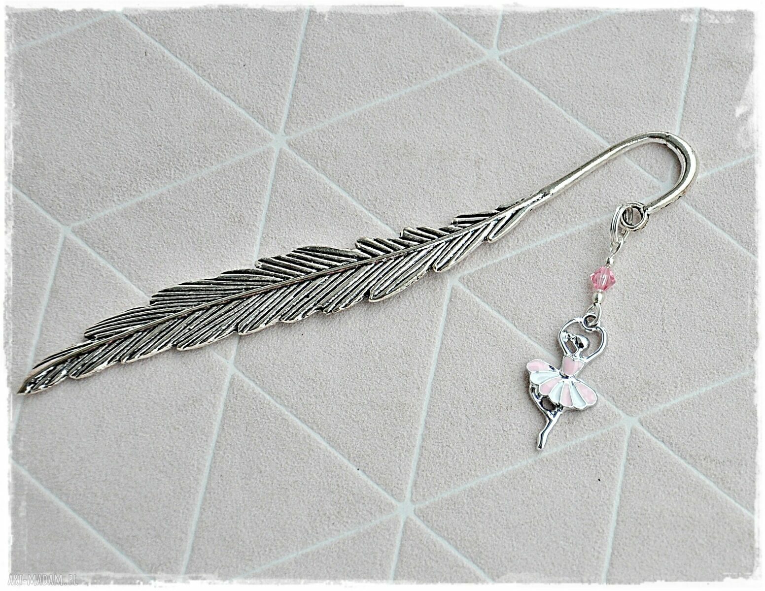 Filigranowa Baletnica zakładka na prezent Handmade