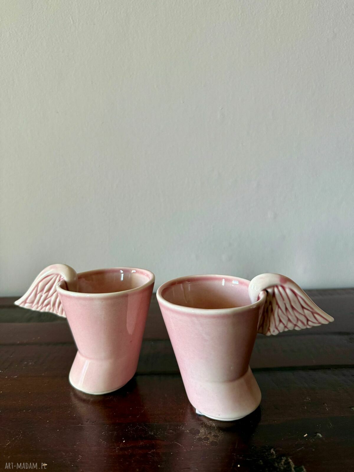 Filiżanka ceramiczna „Angel” - ręcznie robiona w delikatnym różu