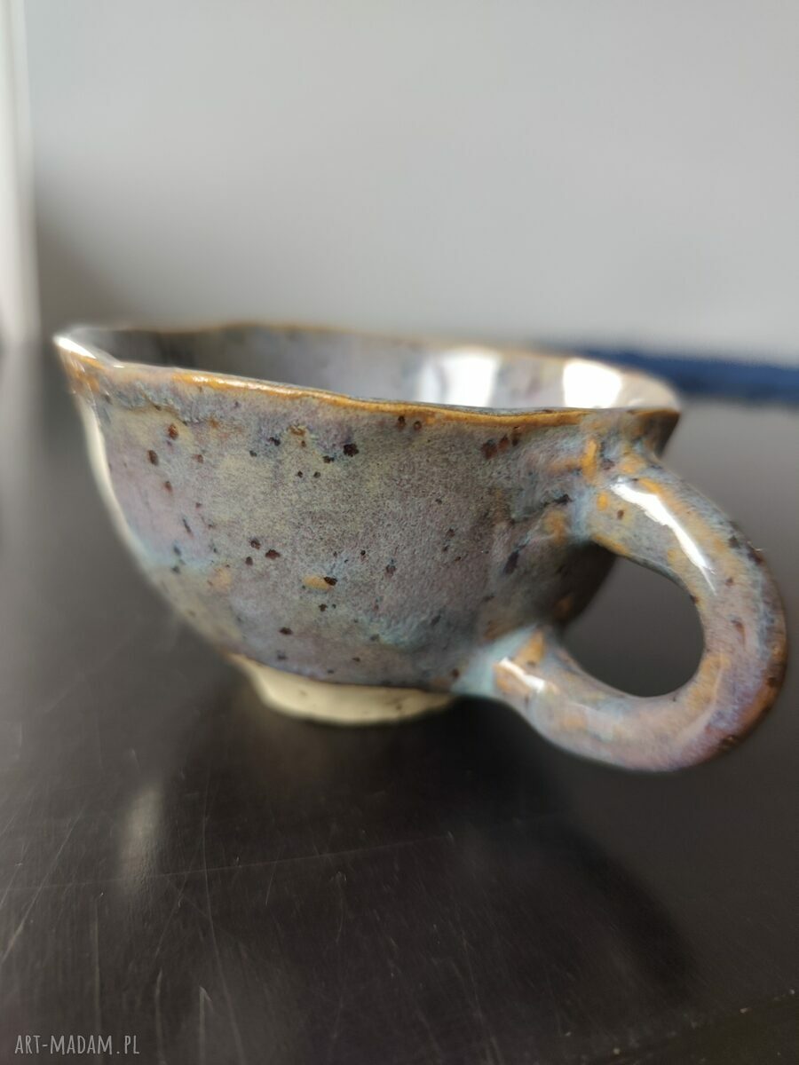 Filiżanka ceramiczna Wolna Chwila - rękodzieło 110 ml