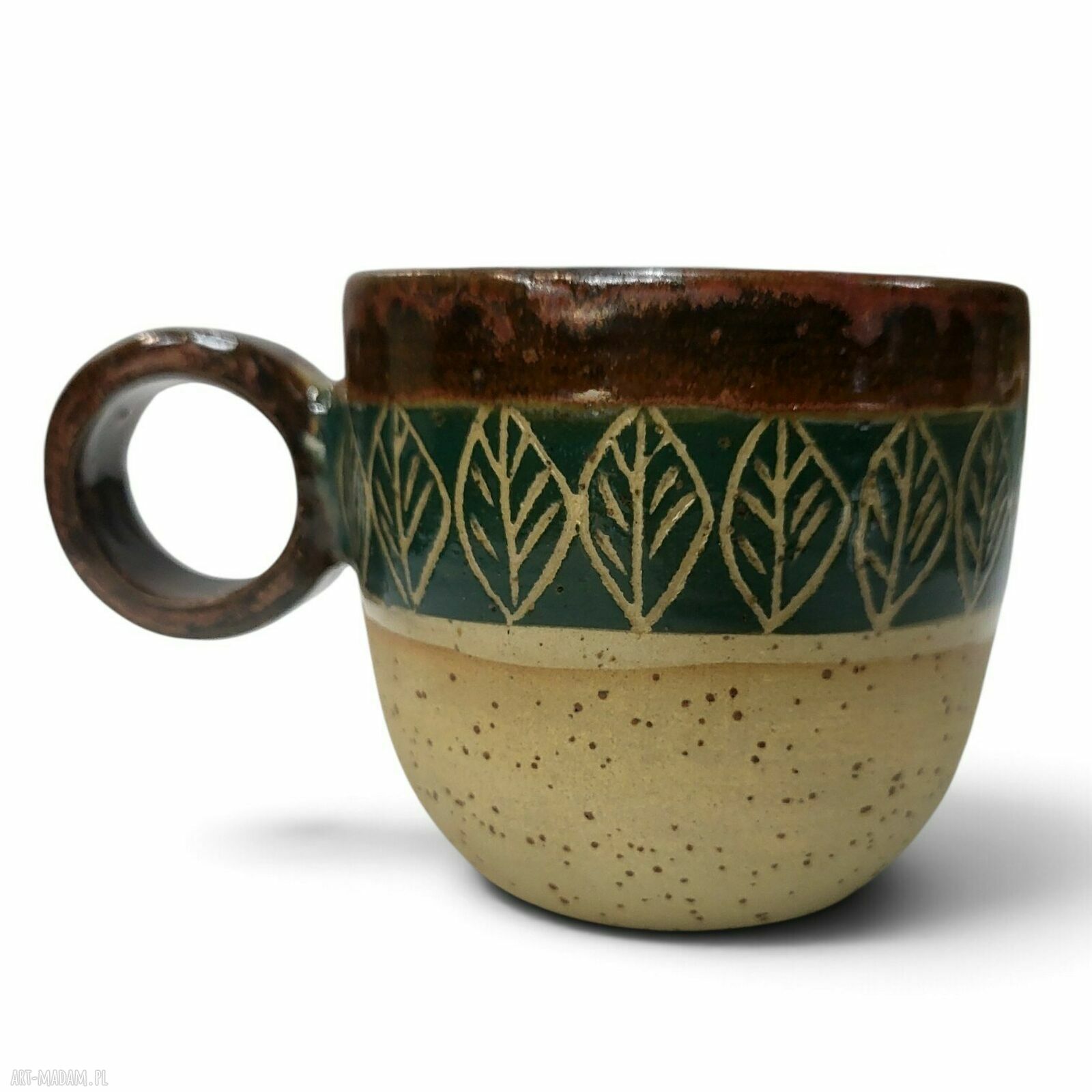 Ręcznie robiona filiżanka ceramiczna 220 ml dla kawoszki