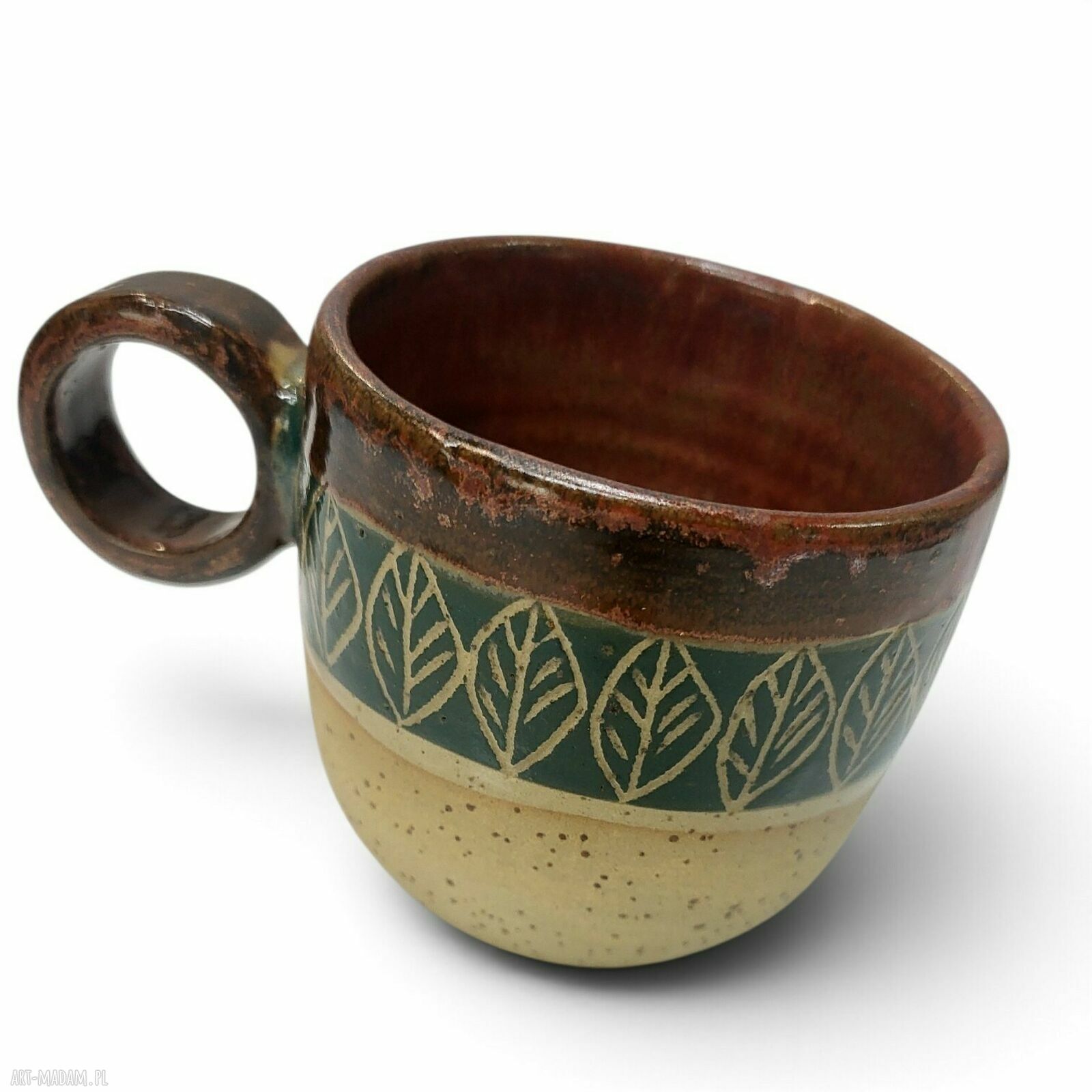 Ręcznie robiona filiżanka ceramiczna 220 ml dla kawoszki