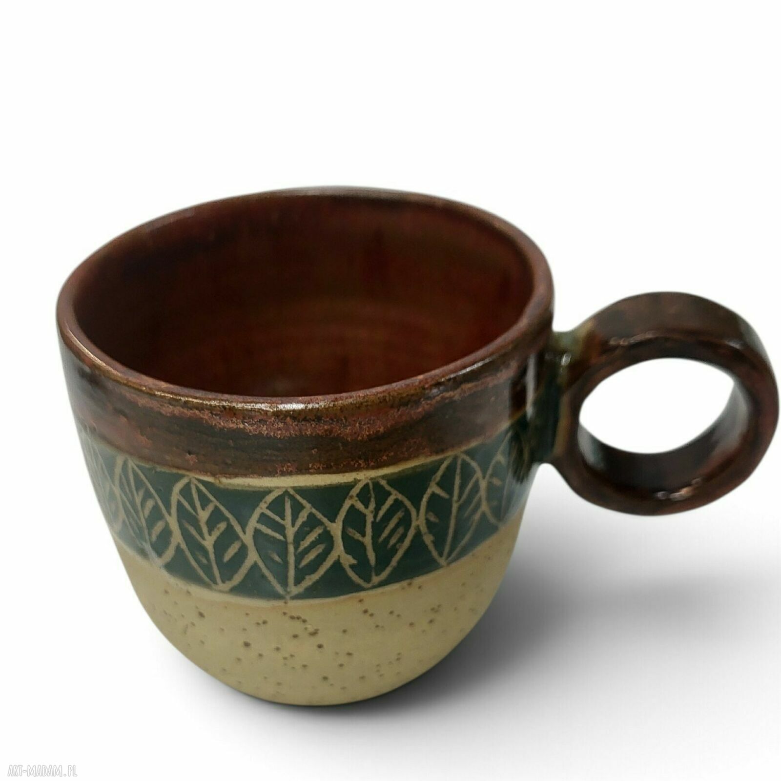 Ręcznie robiona filiżanka ceramiczna 220 ml dla kawoszki