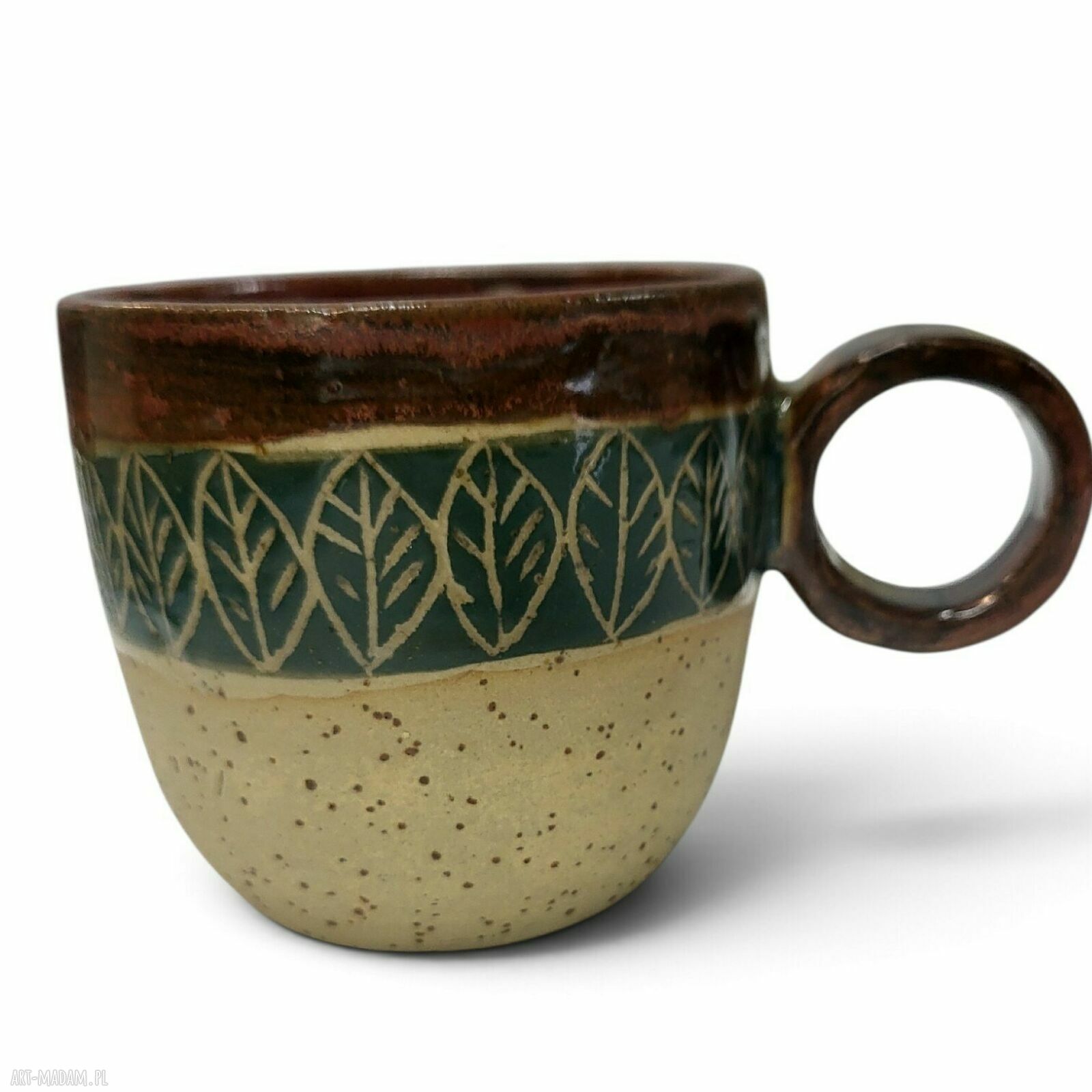 Ręcznie robiona filiżanka ceramiczna 220 ml dla kawoszki