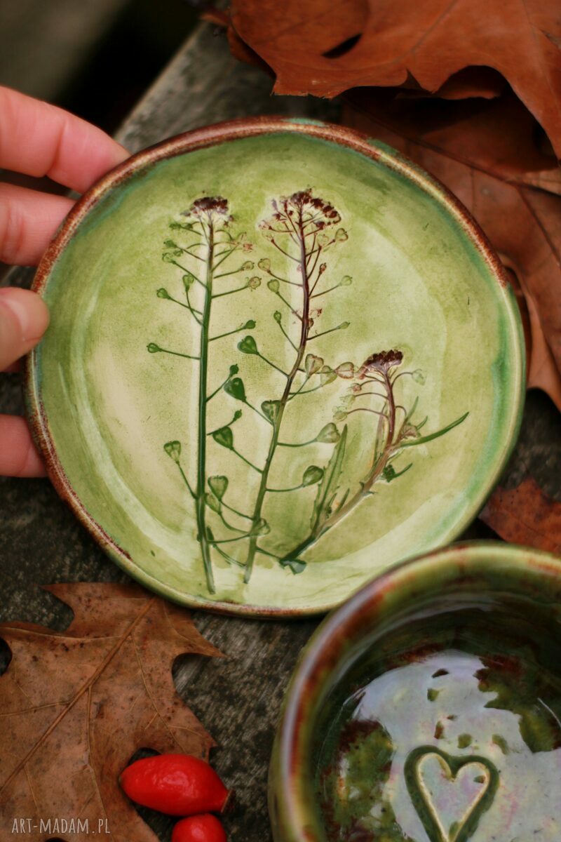 Filiżanka Tasznik - zielona ceramika handmade Enio Art