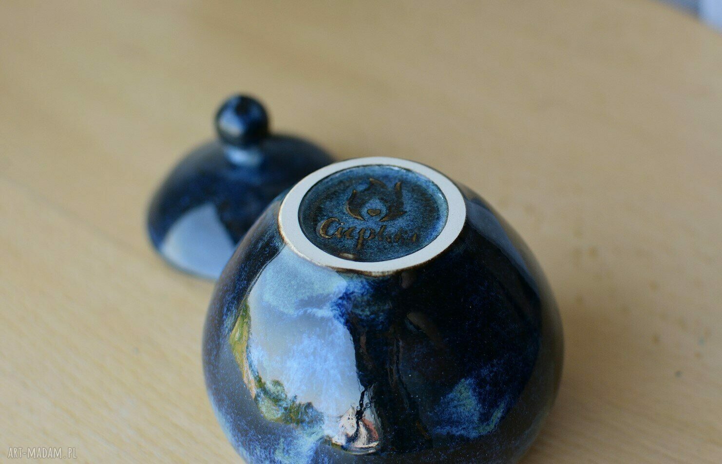 Filiżanka z cukiernicą Głębia ceramiczny zestaw do kawy