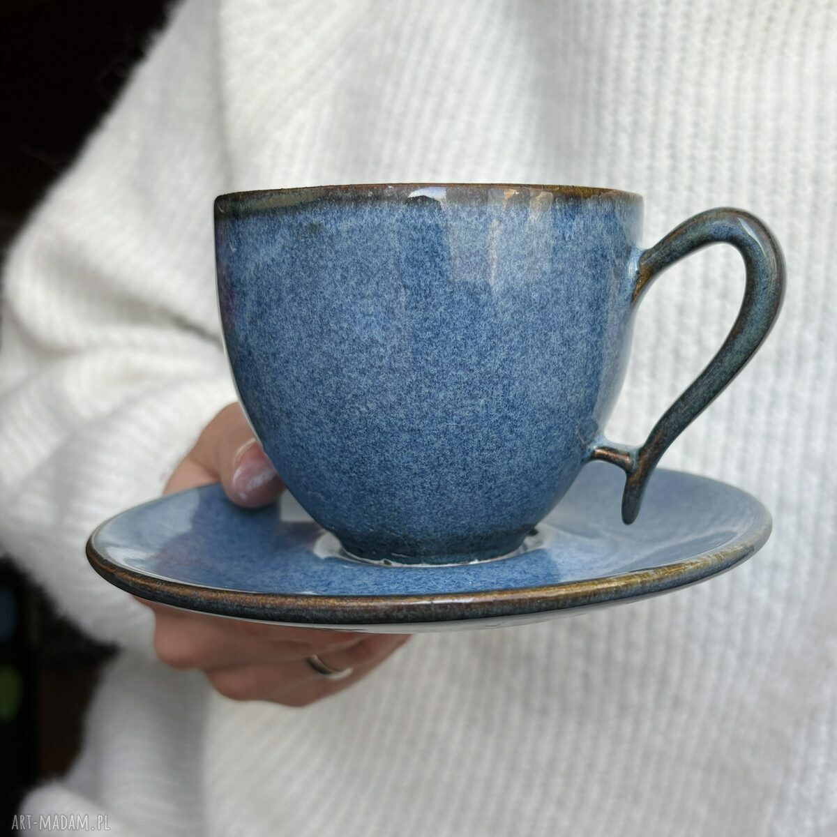 Filiżanka ceramiczna Morska z misiem - 220 ml