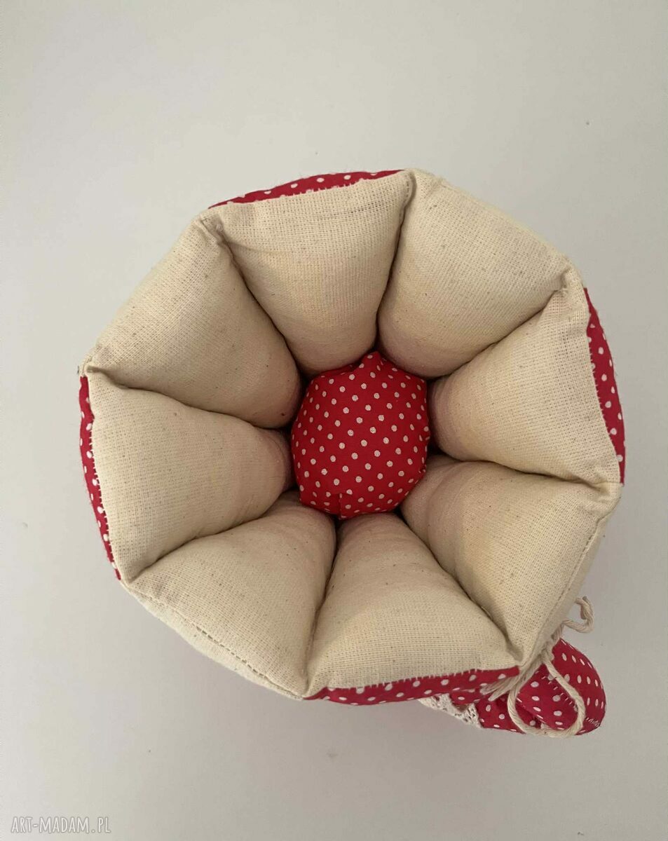 Filiżanka-koszyk na drobiazgi z bawełny - organizer 13 x 16 cm