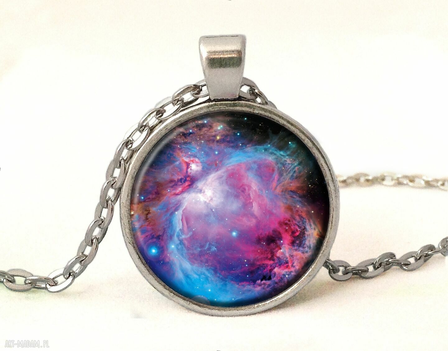 Fioletowa nebula - duże kolczyki wiszące (kosmos)