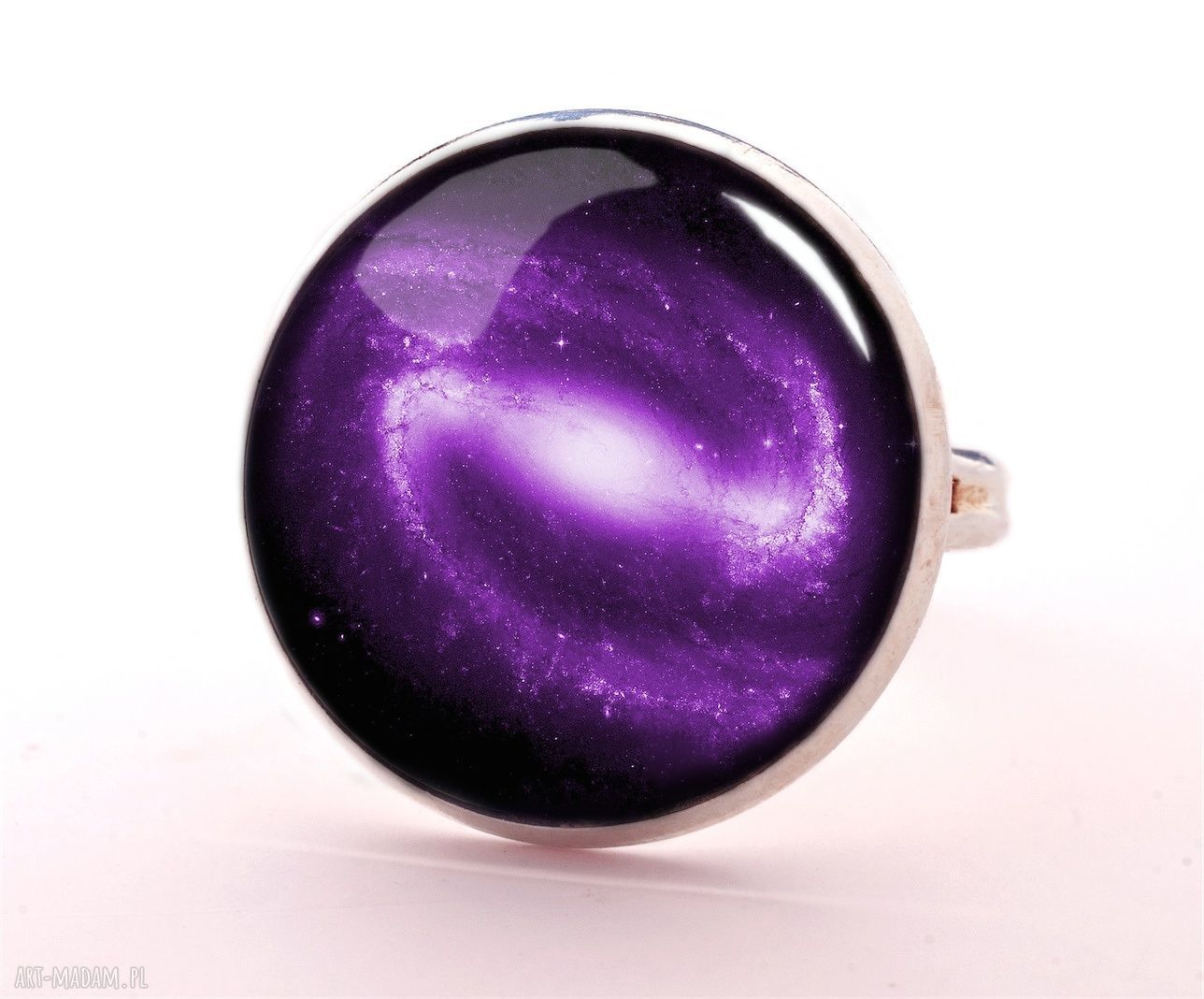 kolczyki: Fioletowa Nebula małe kolczyki wiszące HandMade