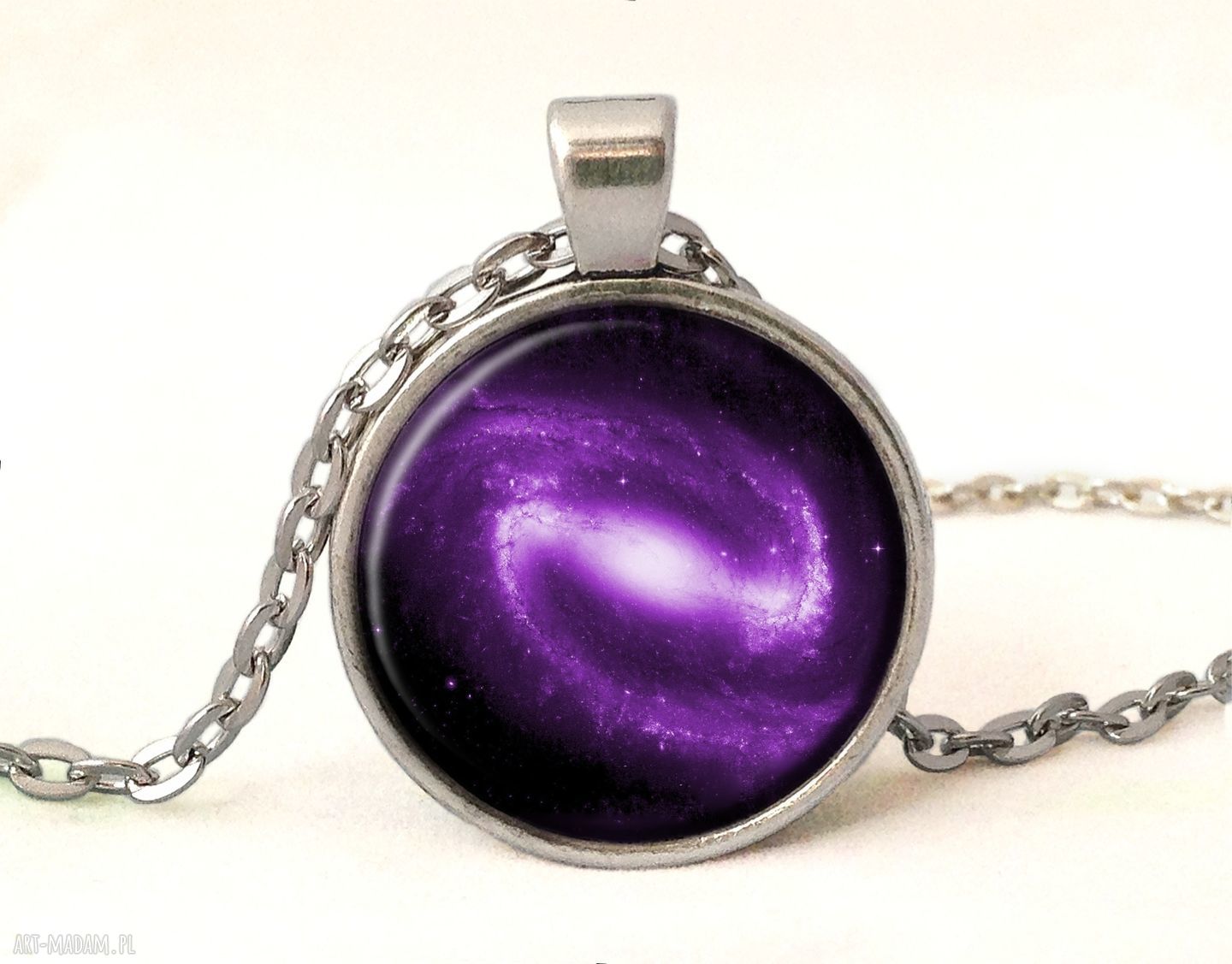 kolczyki: Fioletowa Nebula małe kolczyki wiszące HandMade