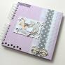 hand made scrapbooking albumy fioletowy album dla maluszka