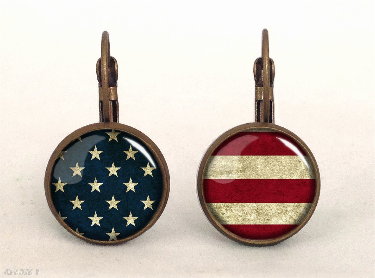 naszyjniki: Flaga USA Medalion z łańcuszkiem Ręcznie wykonane