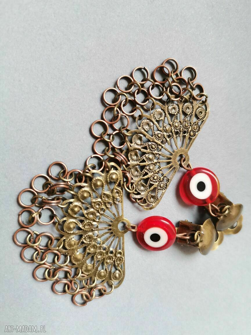 Klipsy flamenco oko opatrzności - lekkie boho etno (box x1)