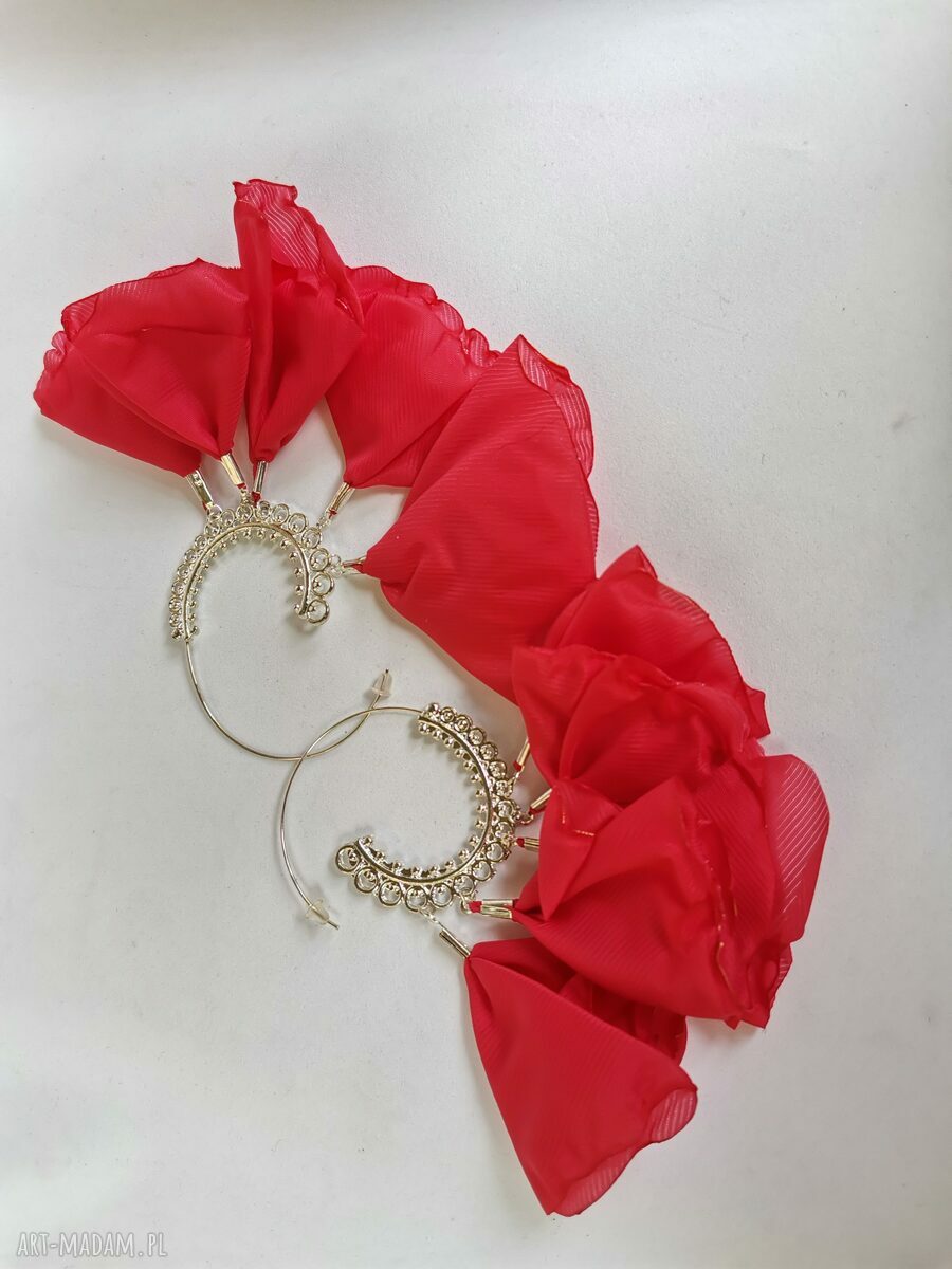 Kolczyki Flamenco Czerwone Leciutkie - Etno Boho Frida