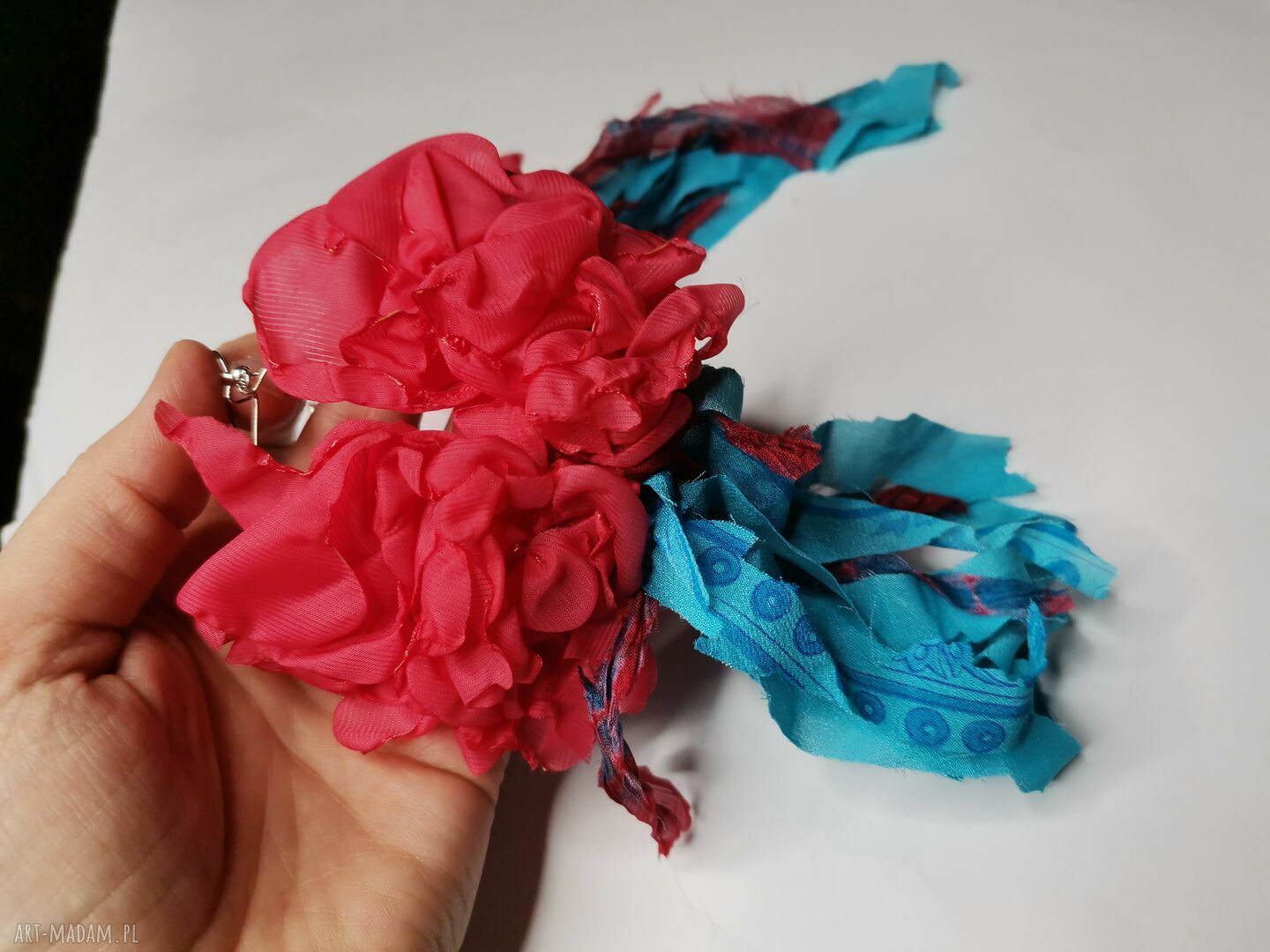 Kolczyki Flamenco długie boho - ręcznie robione