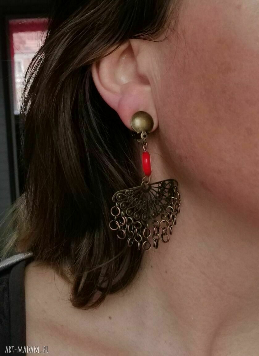 Klipsy flamenco oko opatrzności - lekkie boho etno (box x1)