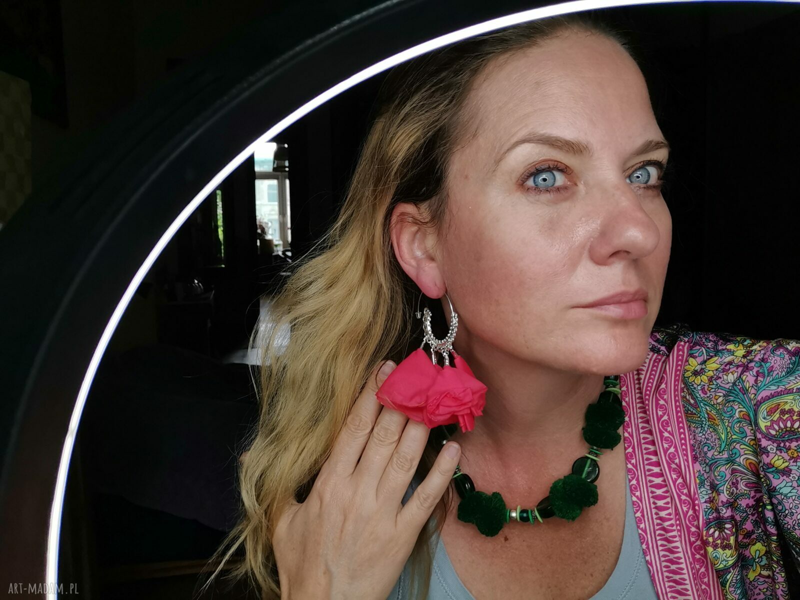 Kolczyki Flamenco Czerwone Leciutkie - Etno Boho Frida