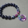 modne bransoletki jadeity flower /navy/ /31 07 19/