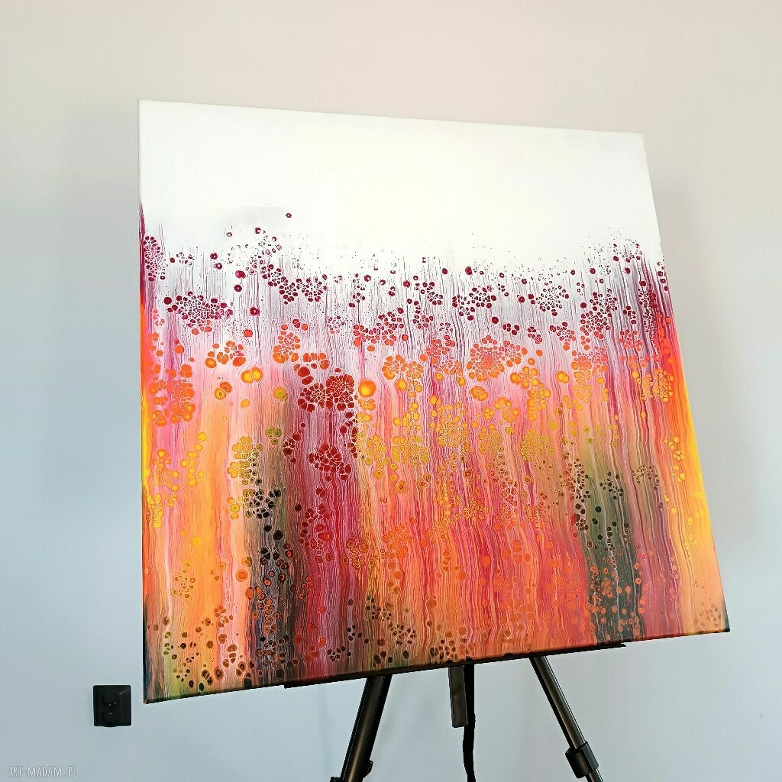 FLUO - obraz abstrakcyjny z akrylu 80x80 cm do salonu