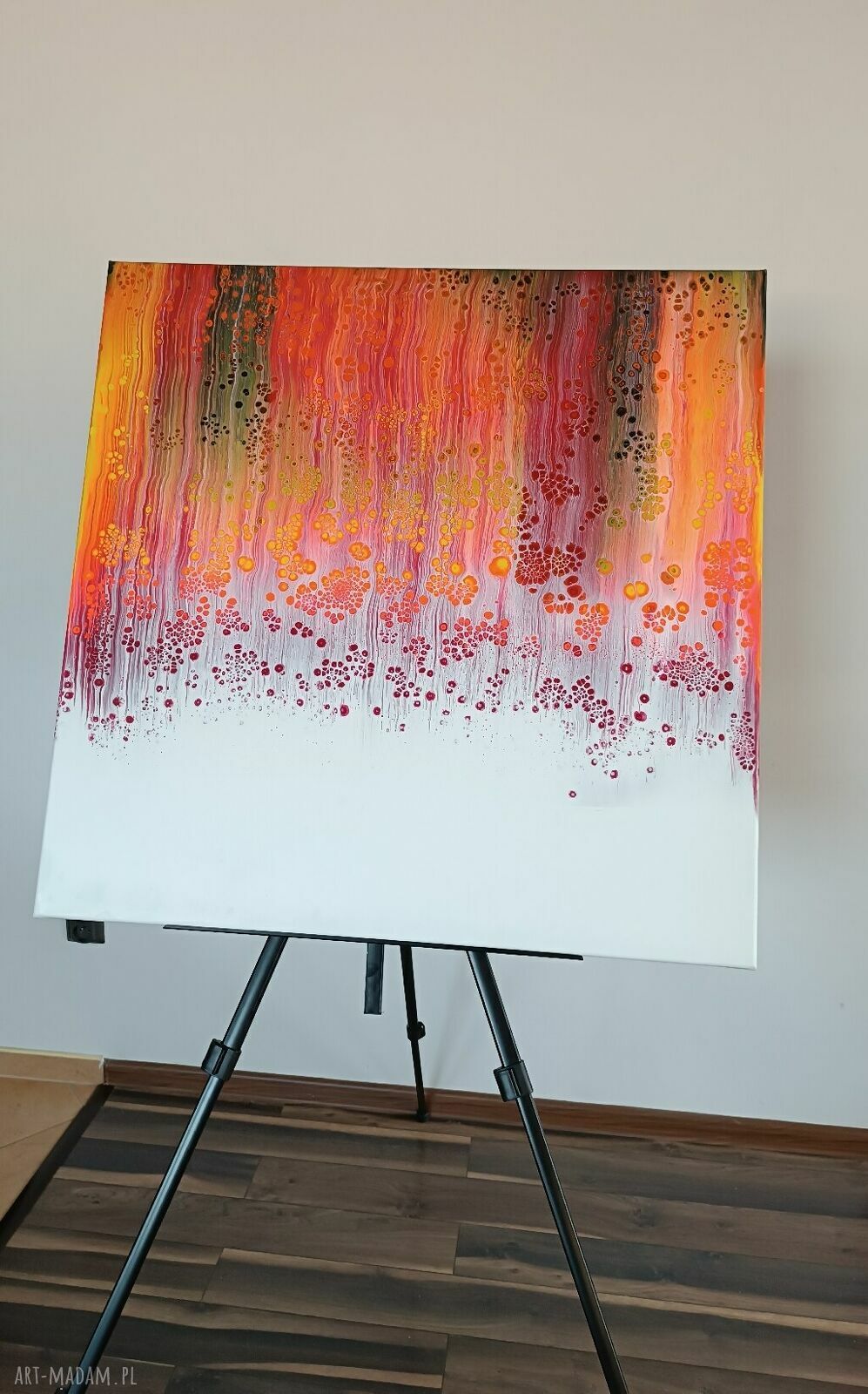 FLUO - obraz abstrakcyjny z akrylu 80x80 cm do salonu
