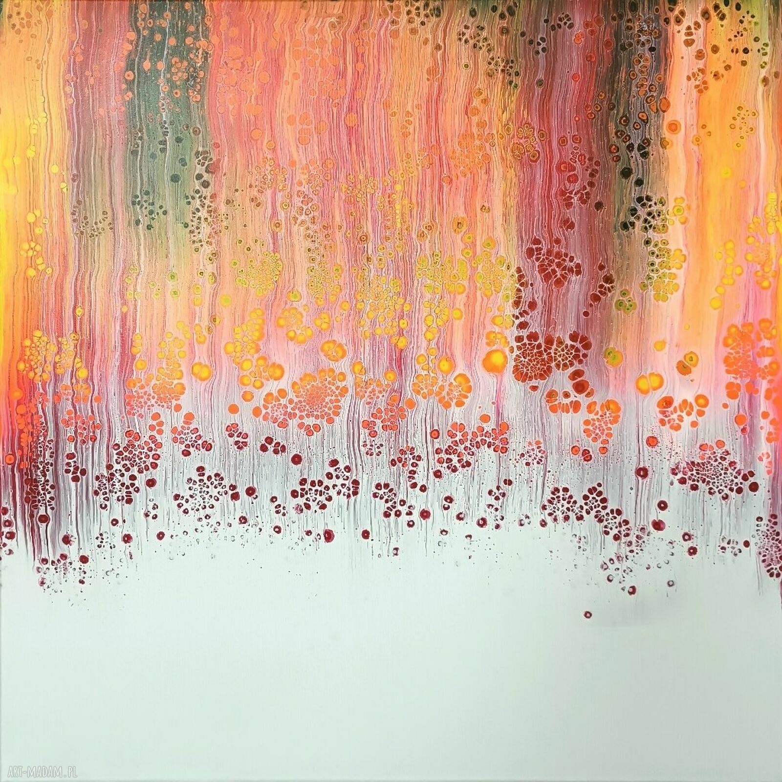 FLUO - obraz abstrakcyjny z akrylu 80x80 cm do salonu