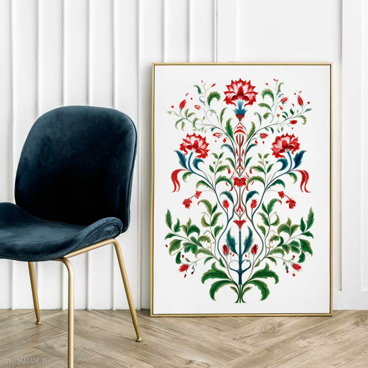 Plakat Foklor - 30x40 cm, roślinny zielony