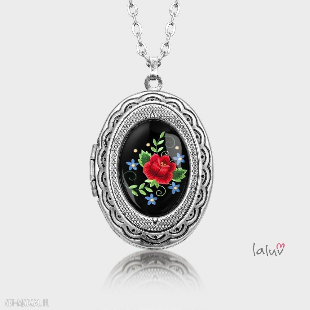 Naszyjnik Sekretnik Owalny - handmade z ukrytym sekretem | art-Madam.pl