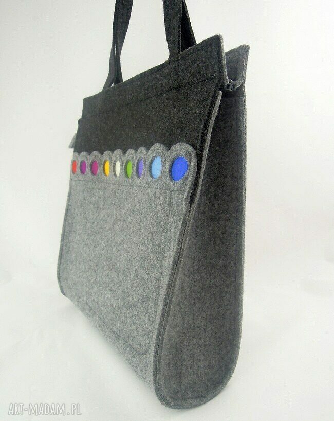 Duża Torebka z Długimi Uszami w Kolorowe Kropki handmade
