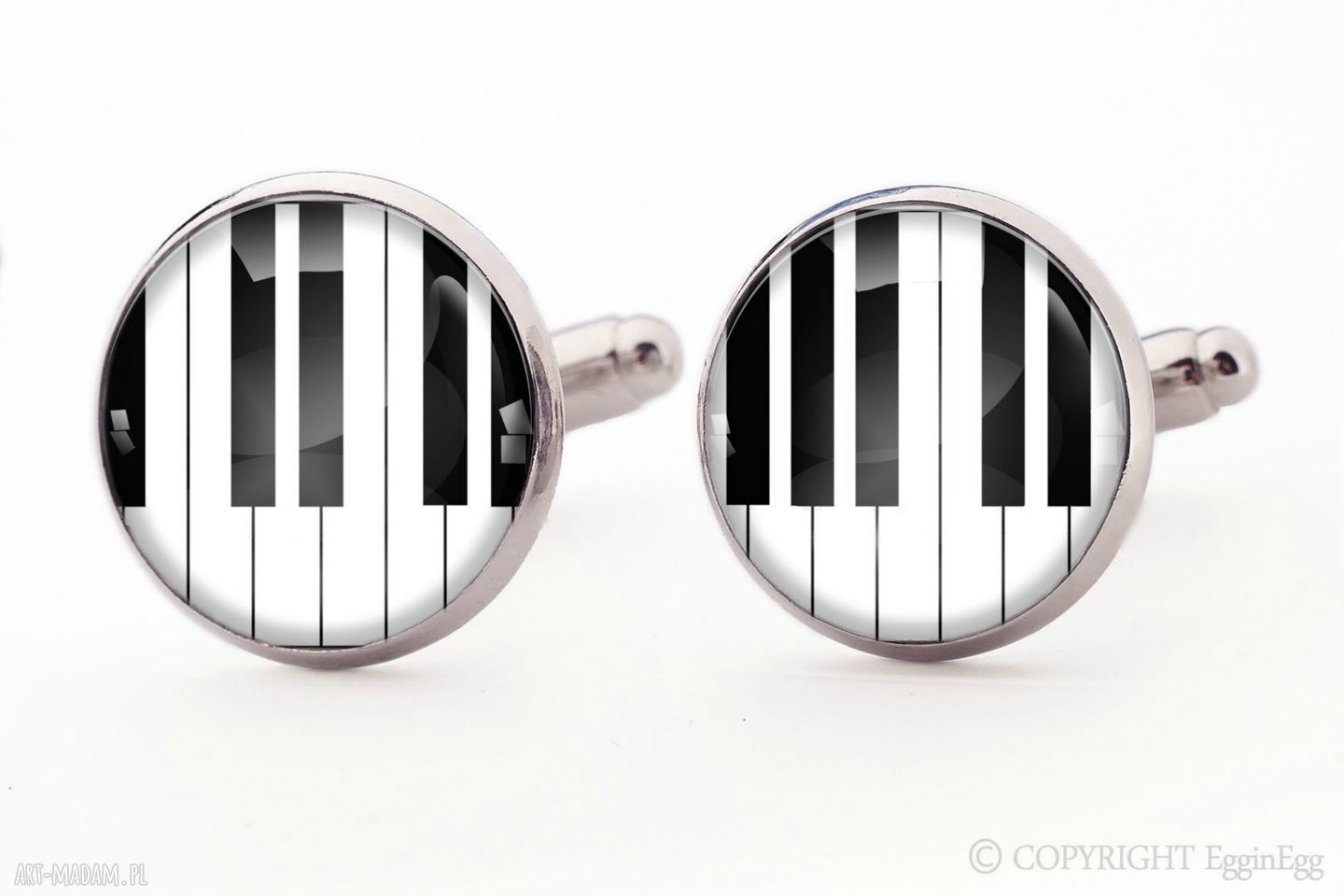 Pianino 0905 spinki mankietów pianista fortepian muzyczne ręcznie
