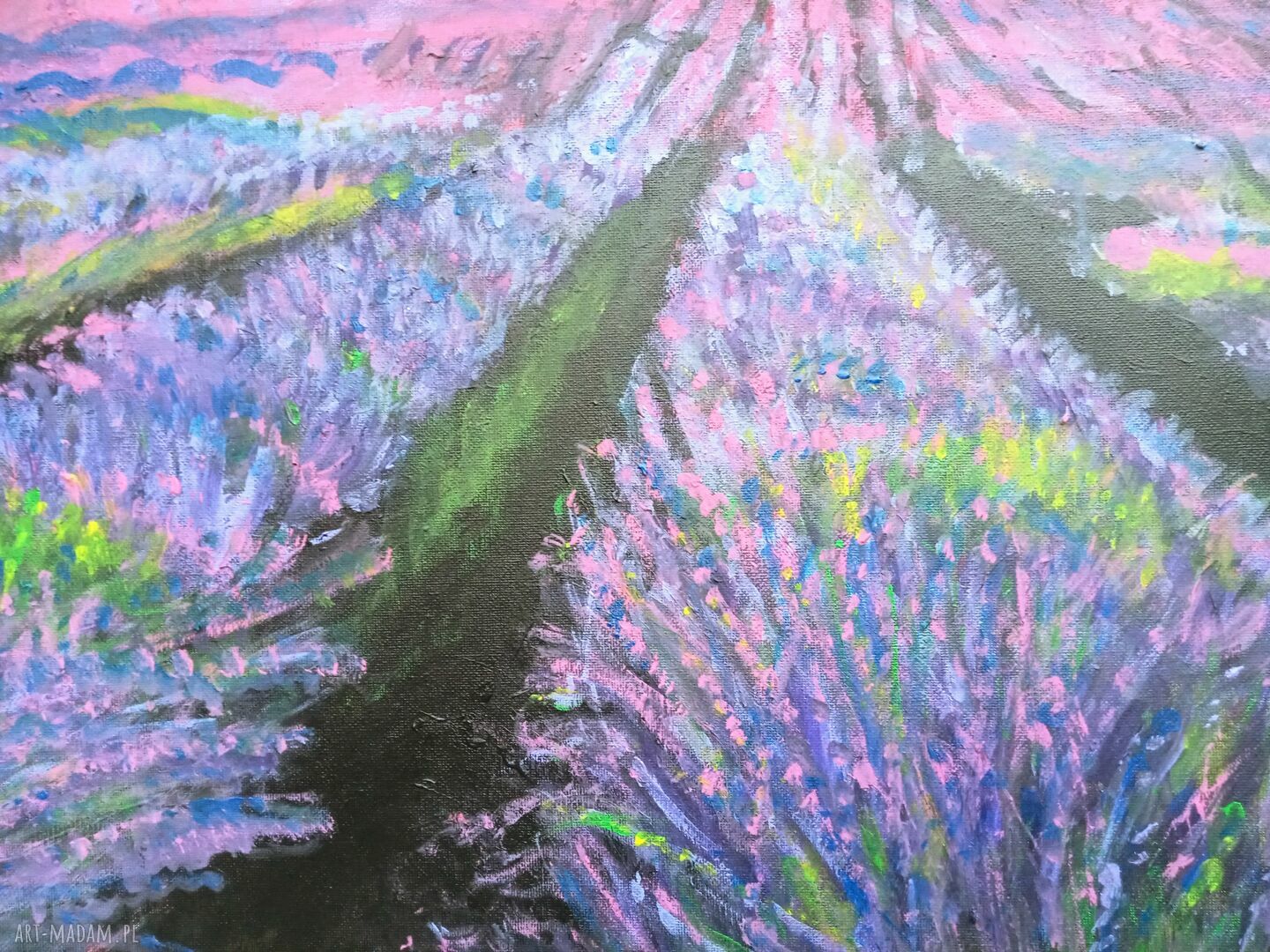 Prowansja Francja - lawendowy pejzaż akrylowy 50x70x2 cm