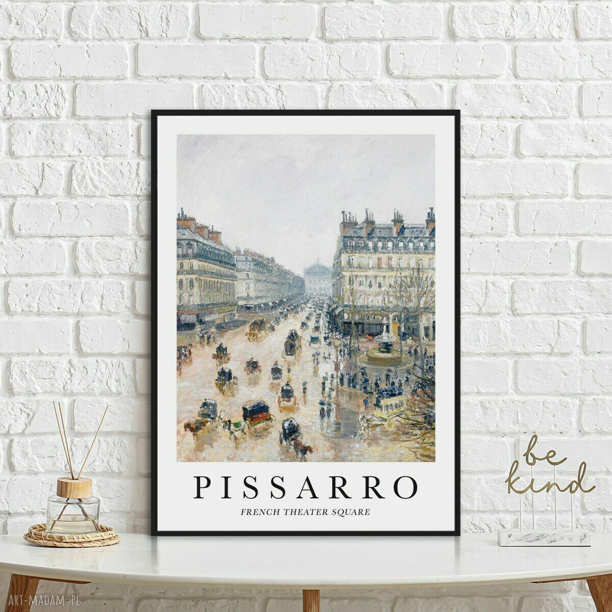 Plakat Pissarro French Theater Square 50x70 cm - dekoracja ścienna bez ramy