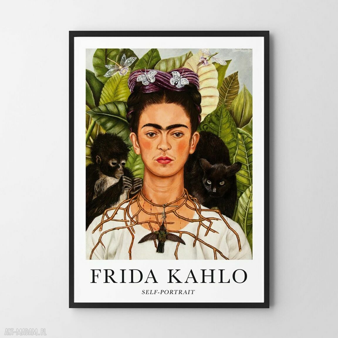 Frida Kahlo Self Portrait - plakat 50x70 cm do wyrazistej aranżacji