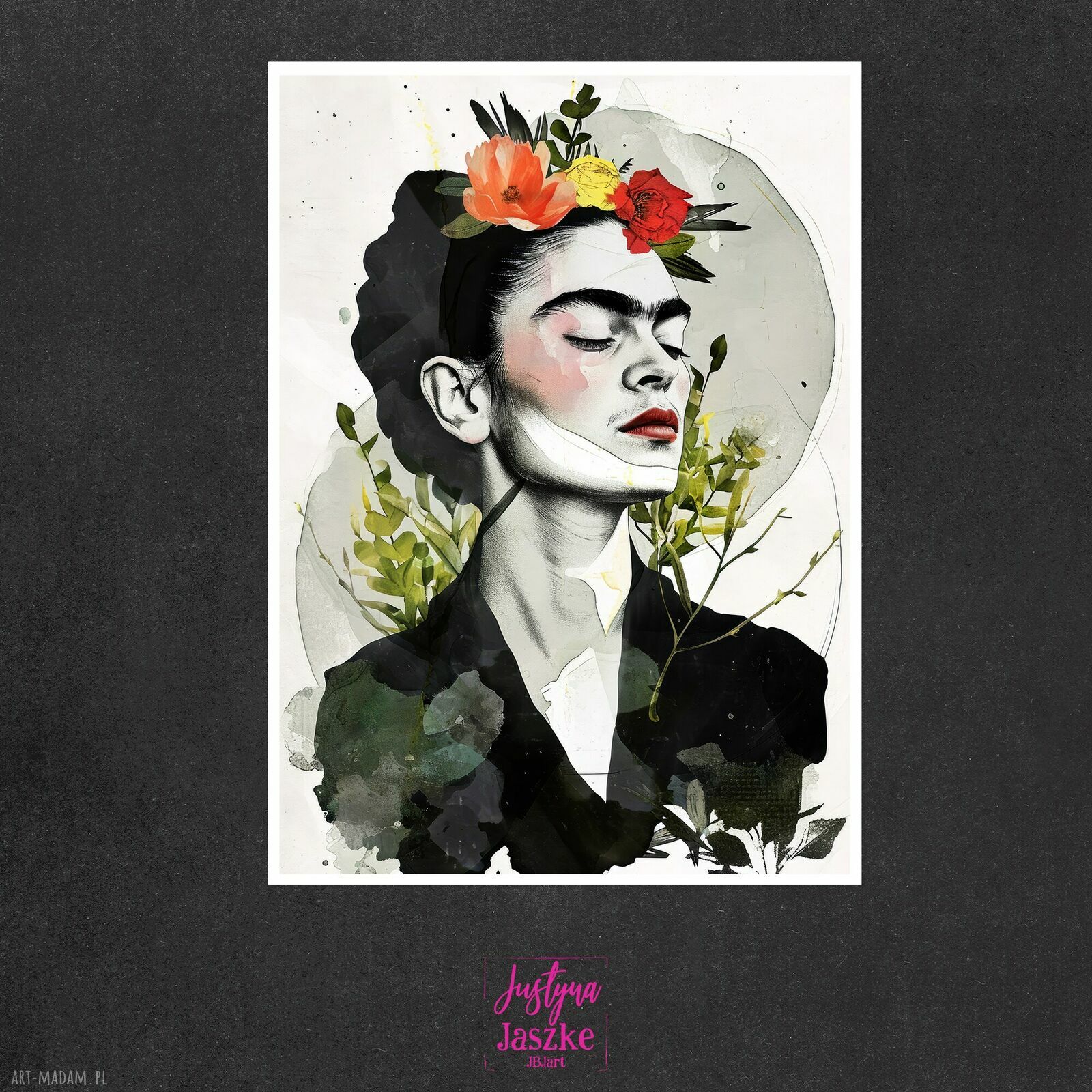 Frida - zestaw 9 grafik 13x18 cm (plus 1 gratis) z białym marginesem ok. 3 mm