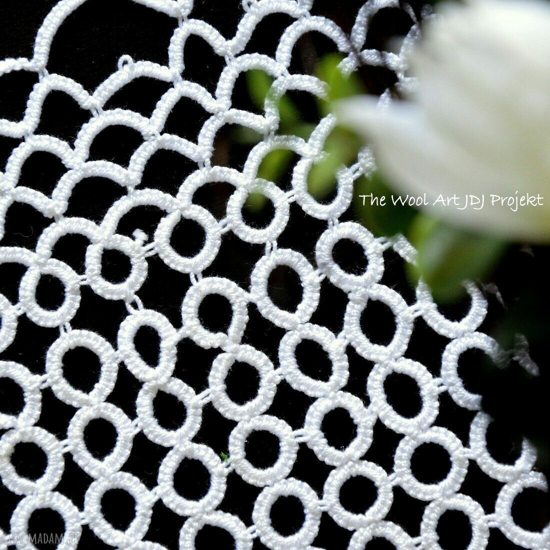 podkładki: frywolitkowa serwetka Ręczne wykonanie