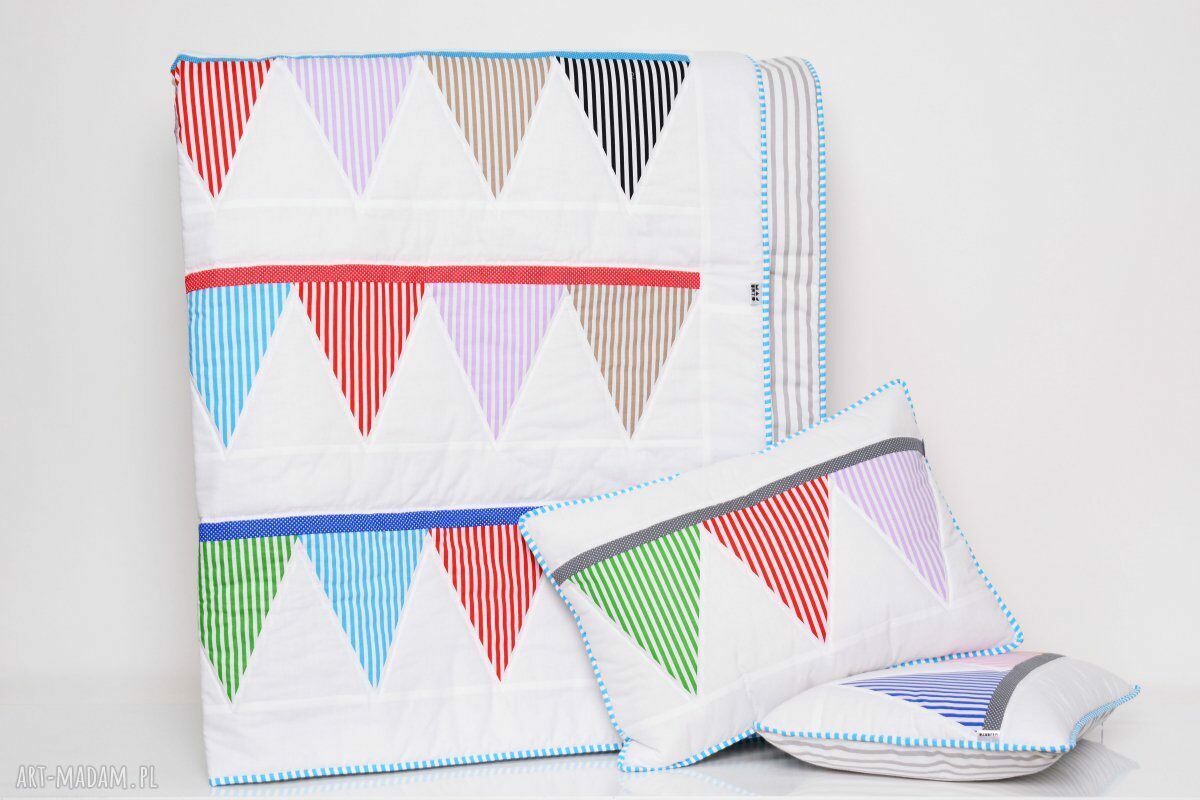 Narzuta FUNNY TIME 145x205 cm PATCHWORK - komplet z poszewkami 40x50