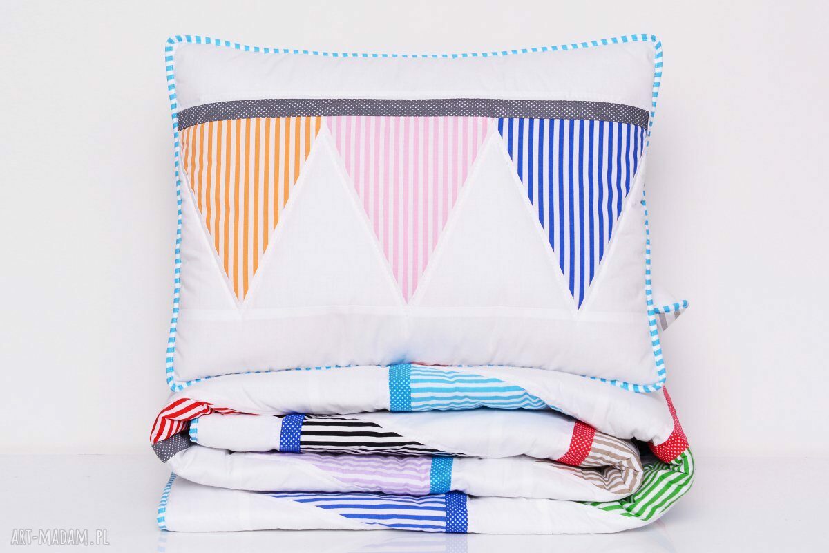 Narzuta FUNNY TIME 145x205 cm PATCHWORK - komplet z poszewkami 40x50