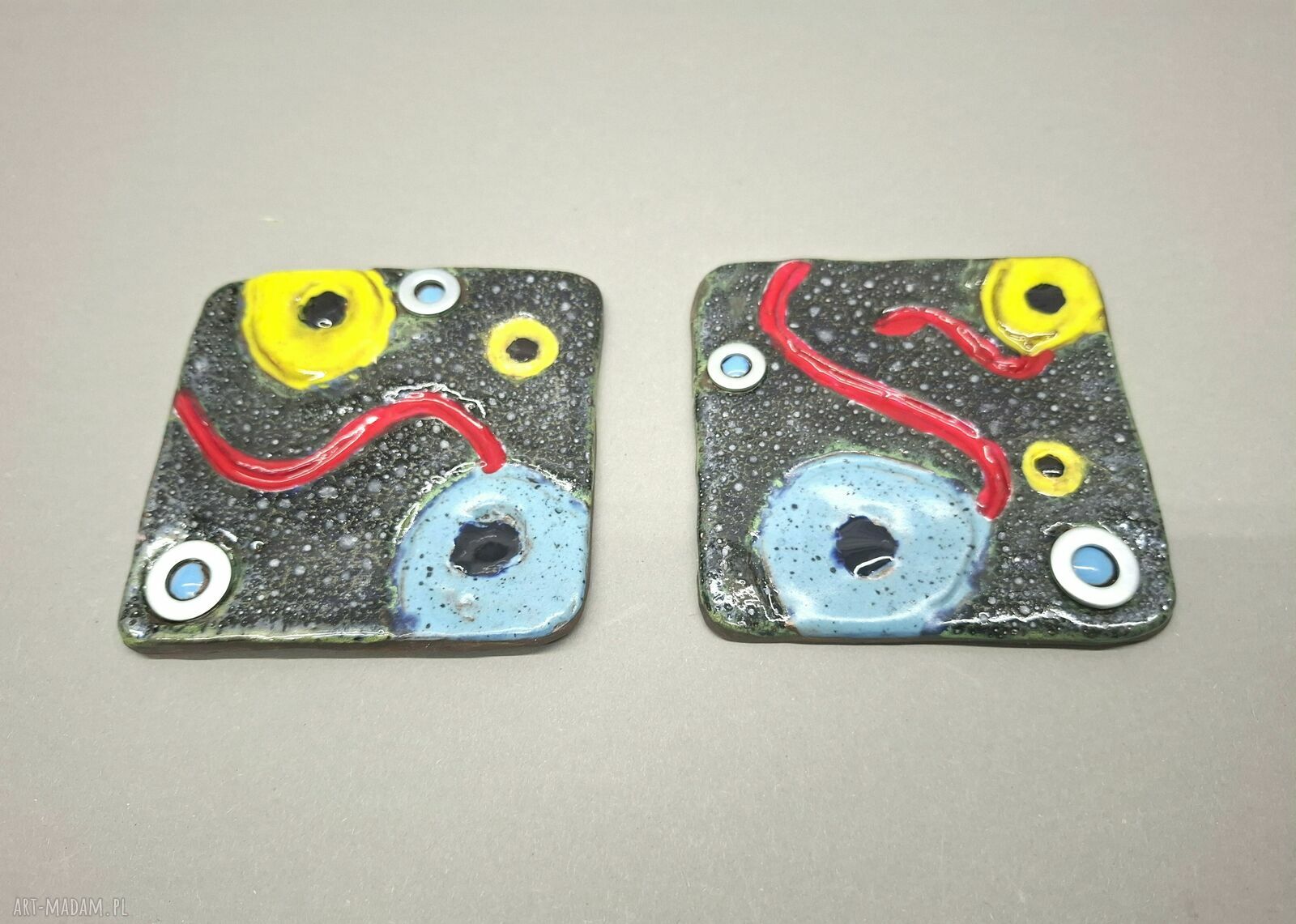 Galaktyka - komplet podkładek ceramicznych ręcznie wykonanych