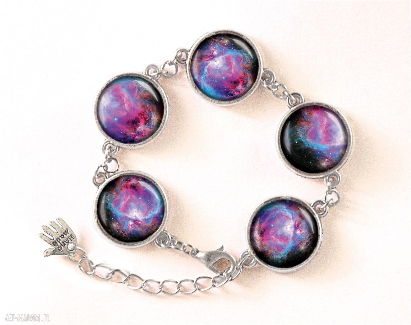 naszyjniki: Nebula Medalion z łańcuszkiem Hand Made