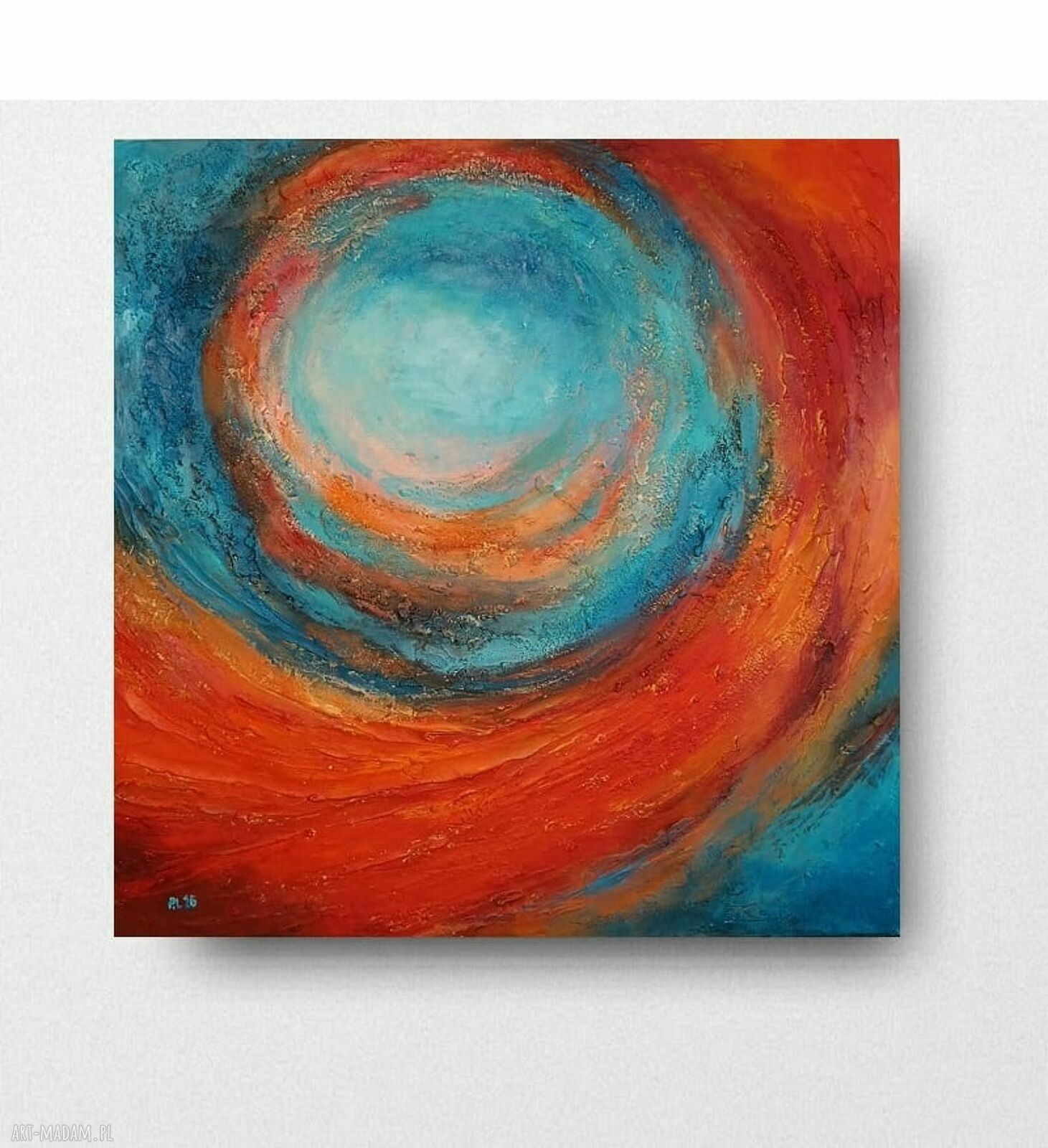 Obraz akrylowy 'Galaktyka' 60 x 60 cm - abstrakcja na płótnie do powieszenia