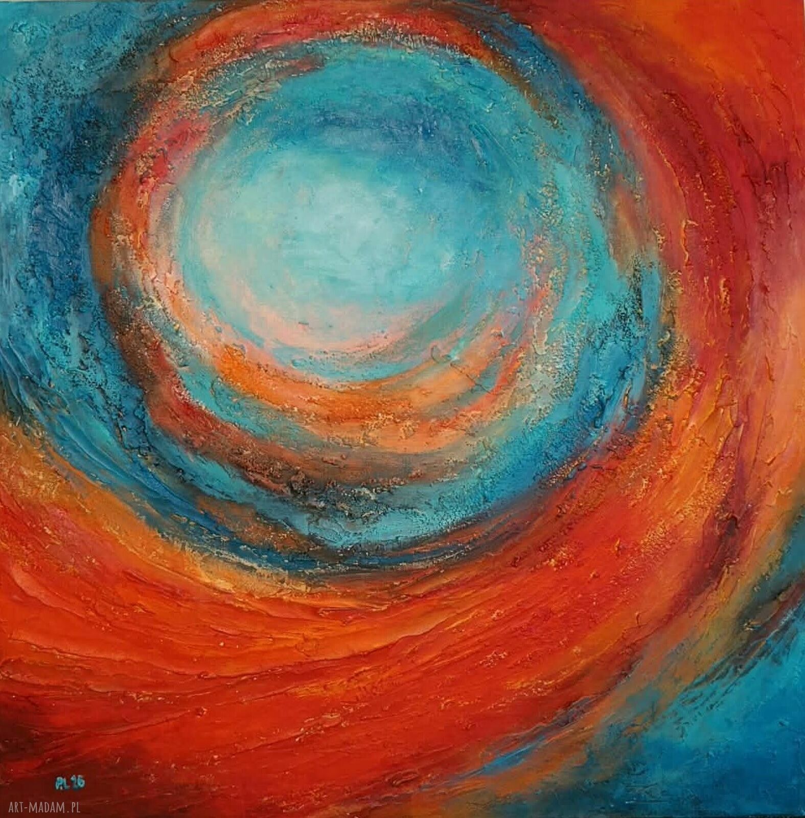 Obraz akrylowy 'Galaktyka' 60 x 60 cm - abstrakcja na płótnie do powieszenia