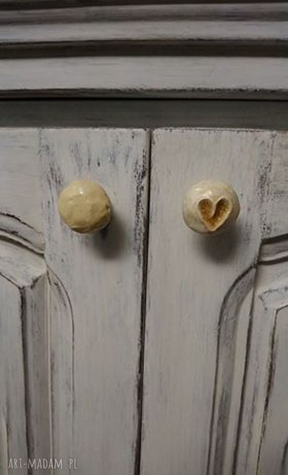 Gałki do szuflady beżowe z ceramiki handmade