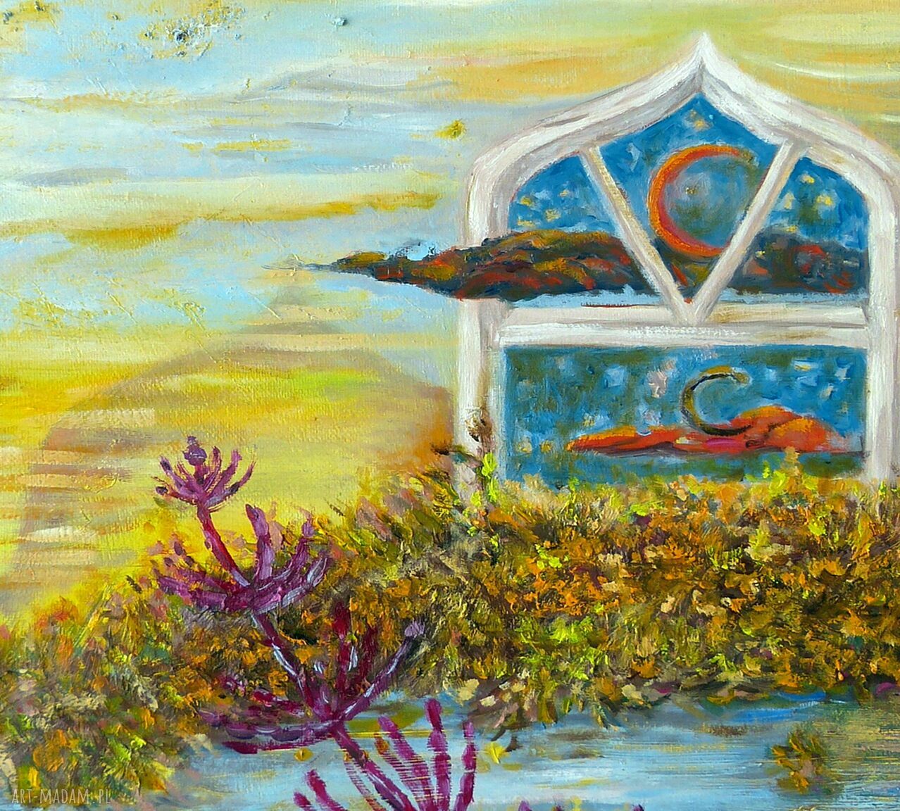 Gdzie rośnie skrzyp - obraz olejny 30 x 40 cm