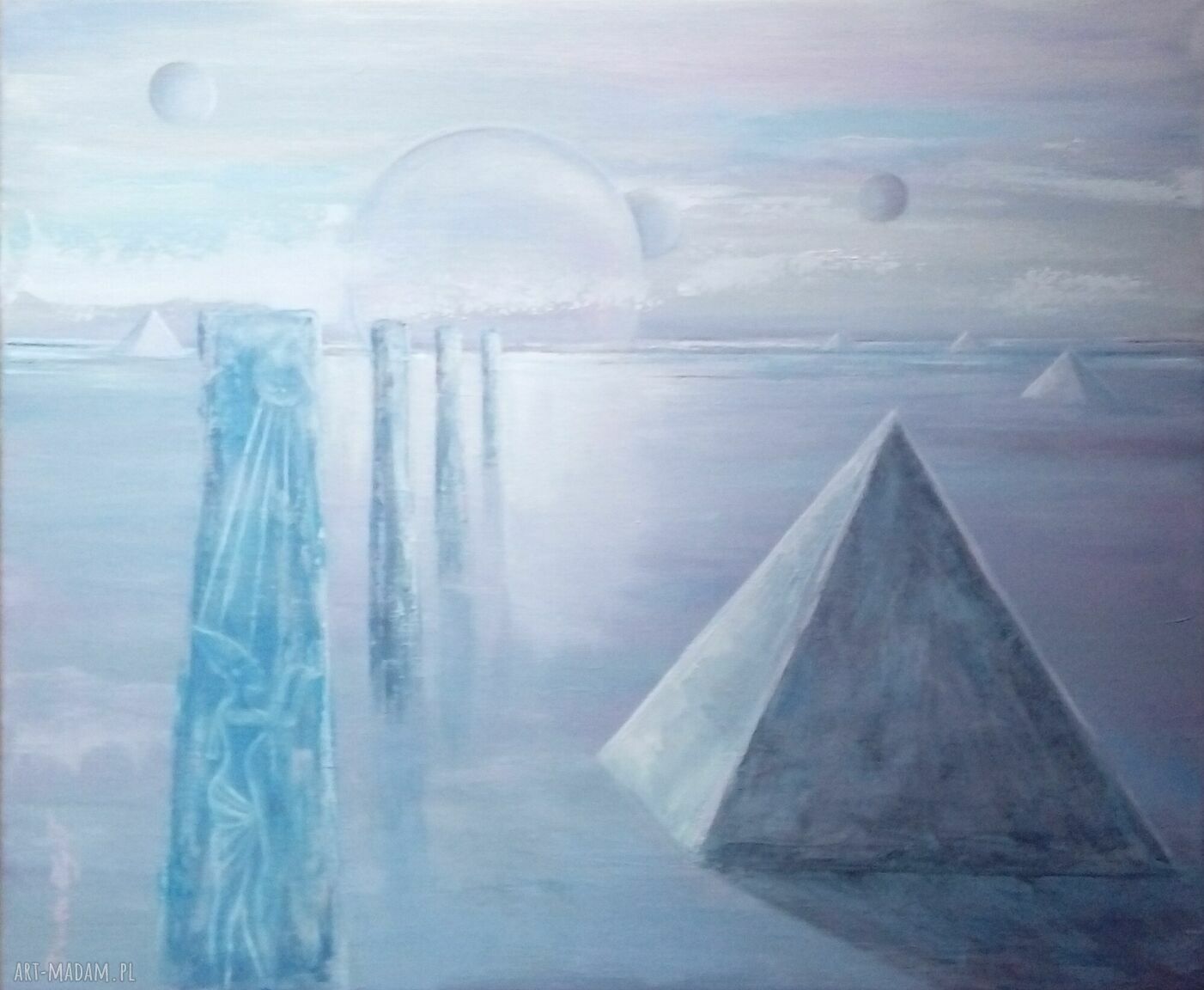 Gdzieś Daleko - obraz olejny na płótnie 50x60 w stylu fantasy
