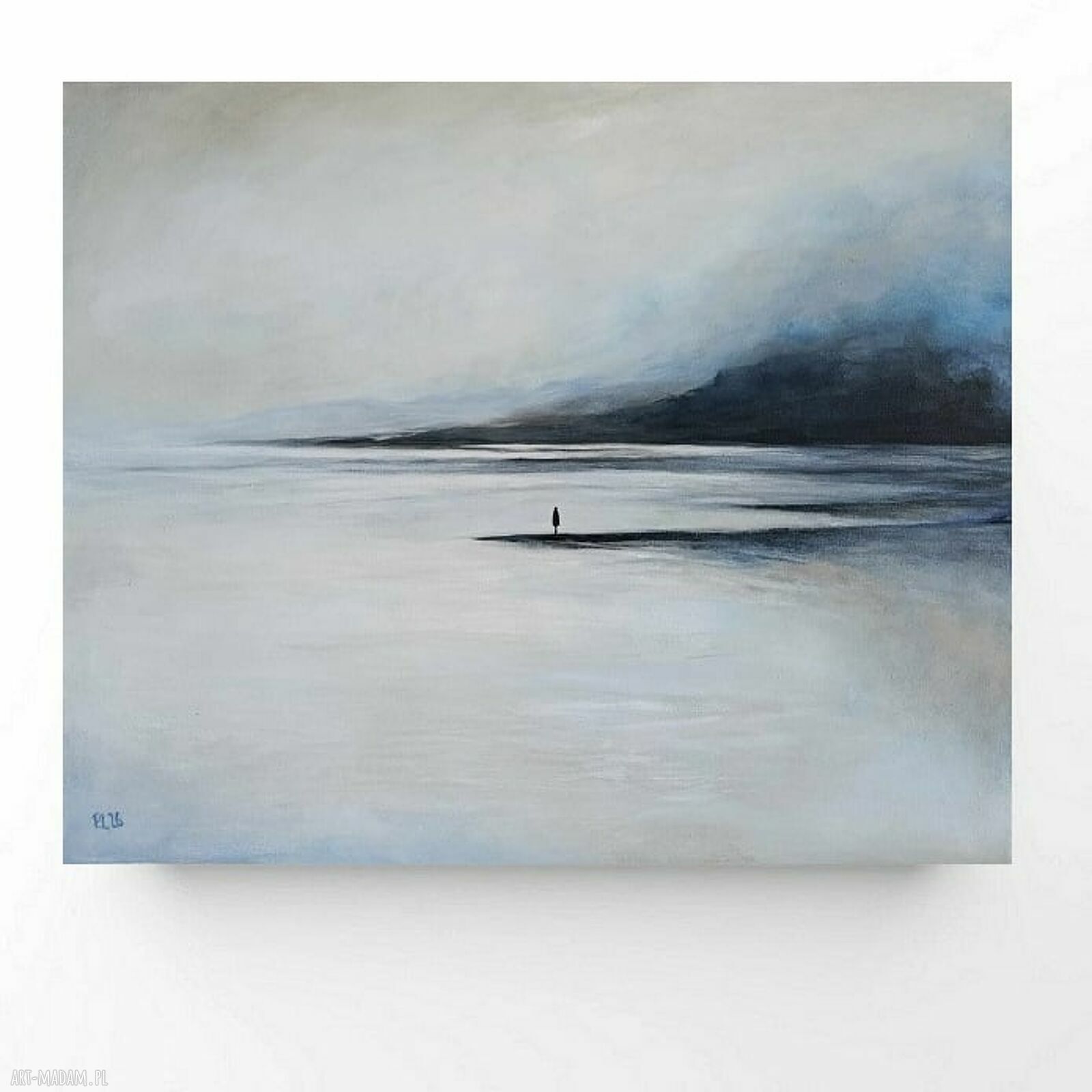 Gdzieś o poranku - obraz akrylowy z nastrojowym pejzażem 50 x 60 cm