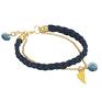 handmade bransoletki gentleness navy blue & gold